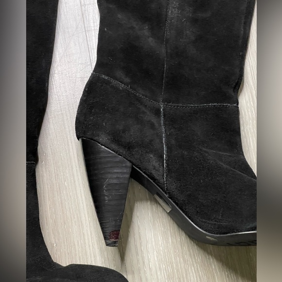 BCBGeneration Black Leather Over The Knee Boots - Picture 9 of 11